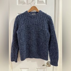 L.L bean blue marled wool sweater- Size Medium